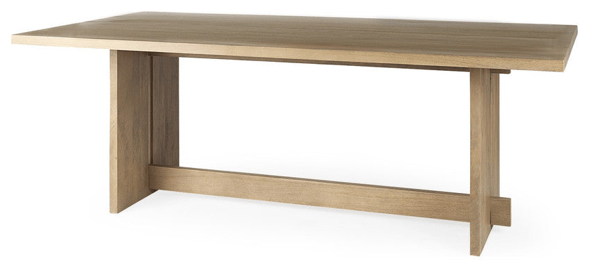 Light Natural Modern Rustic Wooden Dining Table