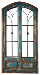 San Miguel Architectural Window, Turquoise, Medium
