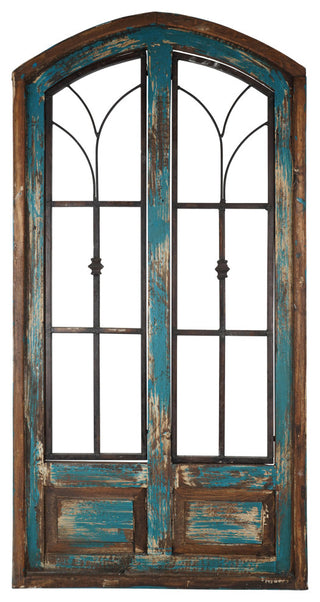San Miguel Architectural Window, Turquoise, Medium