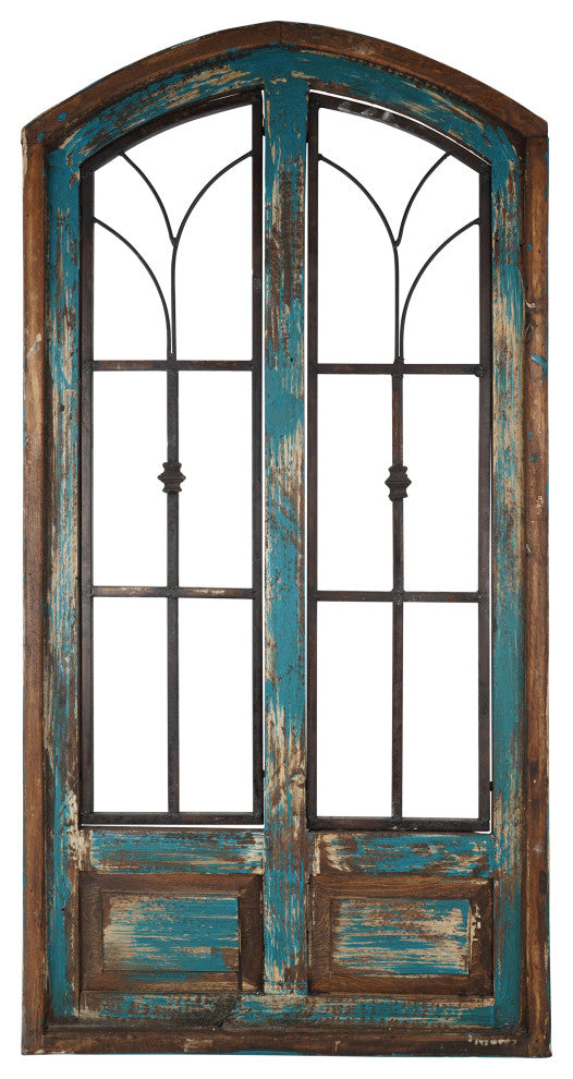 San Miguel Architectural Window, Turquoise, Medium