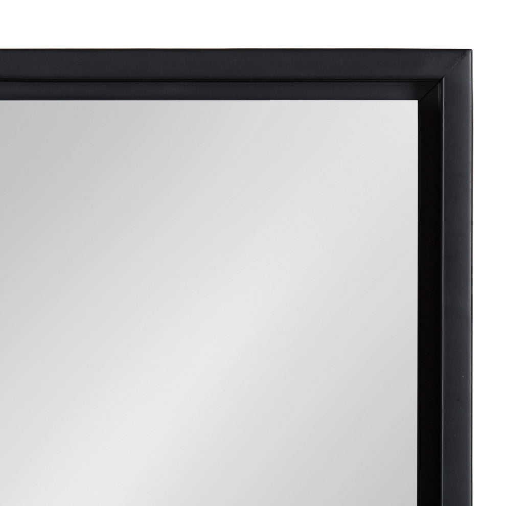 Evans Framed Floating Wall Mirror, Black 24x36