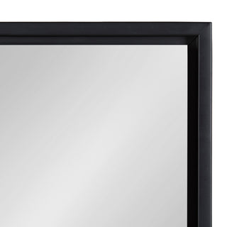 Evans Framed Floating Wall Mirror, Black 24x36