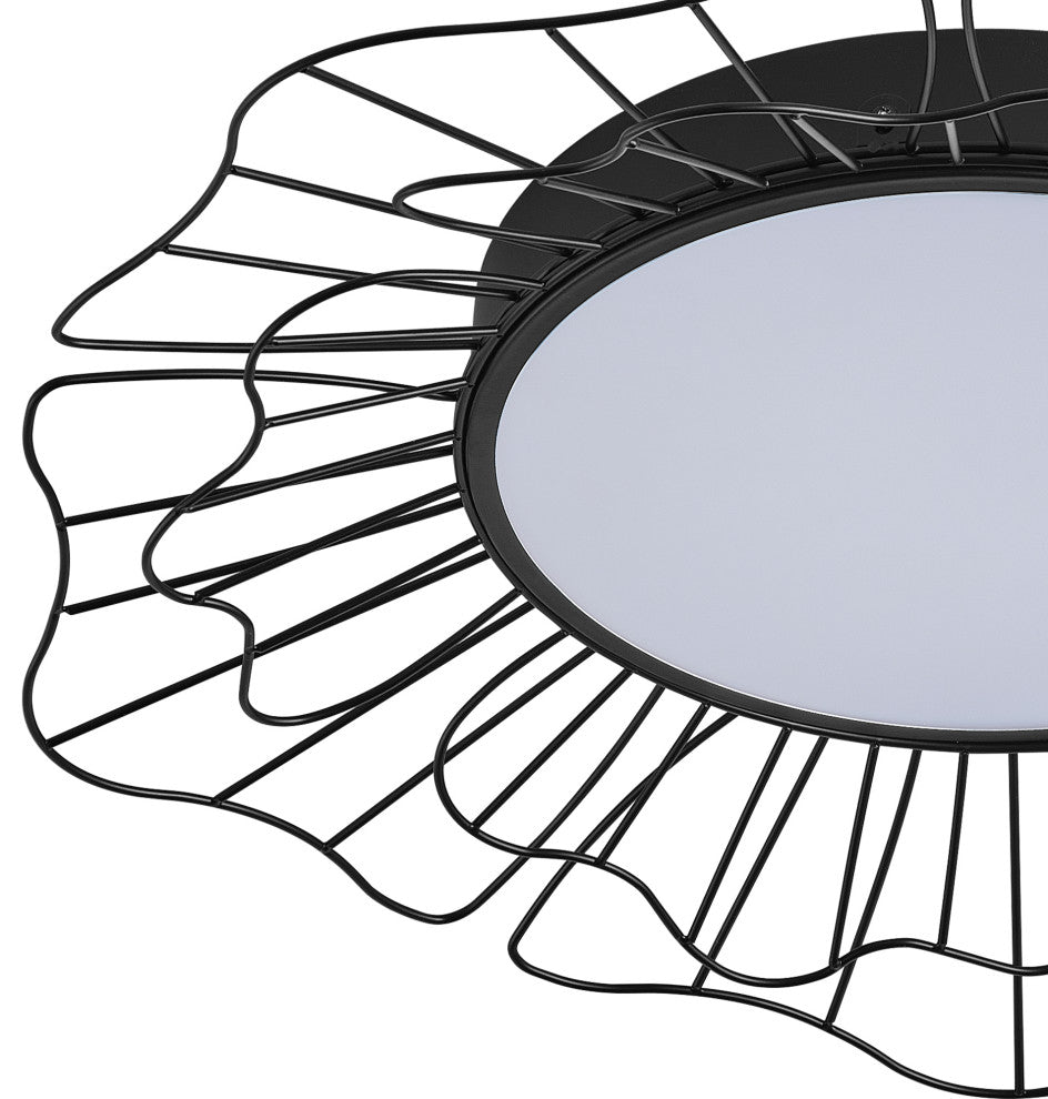 24-Inch Modern 1-Light Dimmable LED Flush Mount Ceiling Lamp