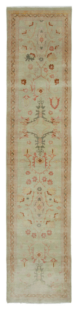 Rug N Carpet - Handwoven Oriental 2' 7" x 12' 0" Runner Oushak Area Rug