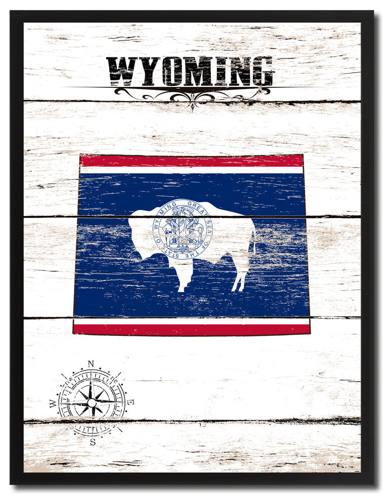 Wyoming State Flag Canvas, 13"x17"