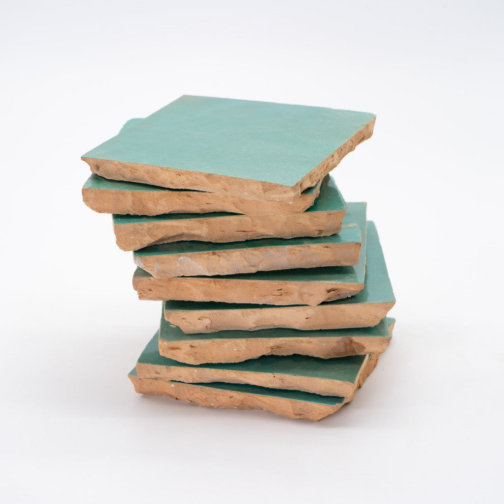Moroccan Mosaic Zellige 4x4 in Sea Green
