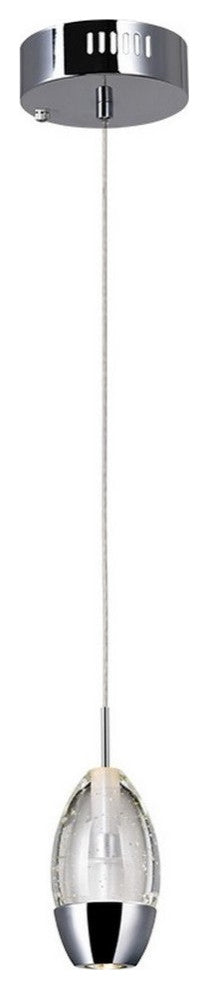 Perrier 1 Light Down Mini Pendant With Chrome Finish