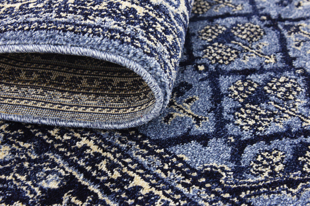 Unique Loom Blue La Jolla Trellis 4'x6' Area Rug