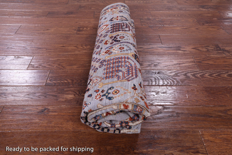 6' Square Persian Ziegler Handmade Wool Rug - Q12885