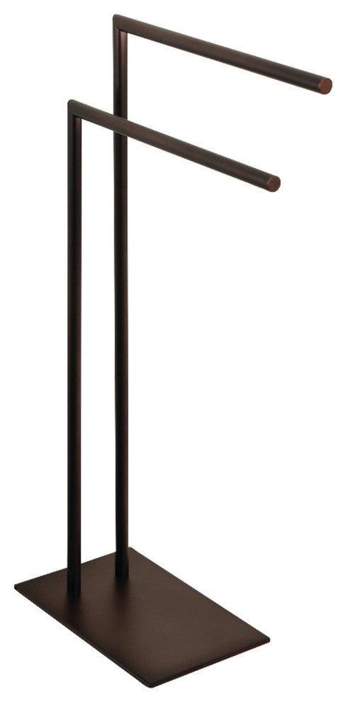 Kingston Brass Pedestal Dual Towel Rack, Oil Rubbed Bronze