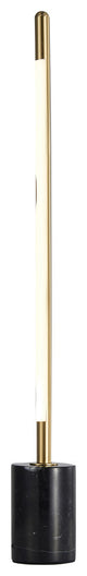 LED Table Lamp, Brass With Black Base