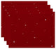 Shining Stars, Holiday Geometric Print Placement, Red, Set Of 4