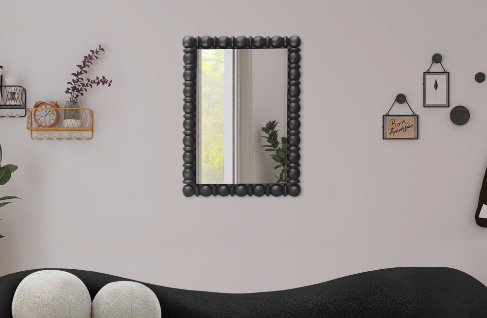 Aubrey Mirror, Black, 26" W x 2" D x 36" H