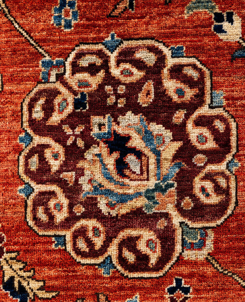 Serapi One-of-a-Kind Hand-Knotted Area Rug Red, 9'2" x 12'1"
