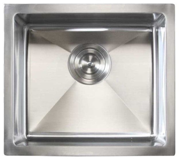 Stainless Steel Undermount Single Bowl Kitchen/Bar/Prep Sink, Stainless Steel Br