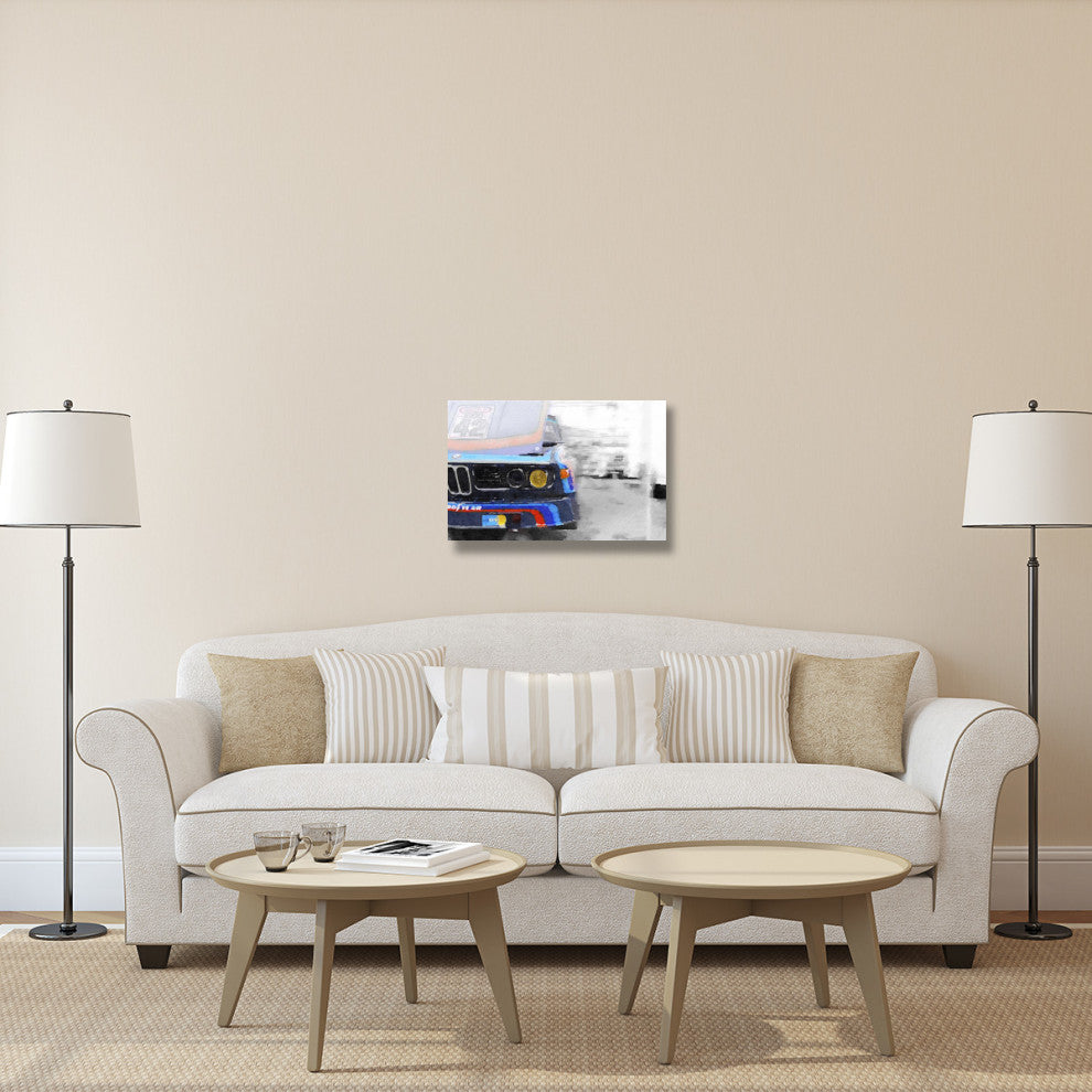"BMW Lamp and Grill Watercolor" Fine Art Print