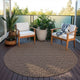 Indoor/Outdoor Hinton HN1 Chocolate Machine Washable 6' x 6' Rug