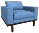 Cantor Leather Chair, Finish Shown: Pumpernickel, Leather Shown: Indigo Mist
