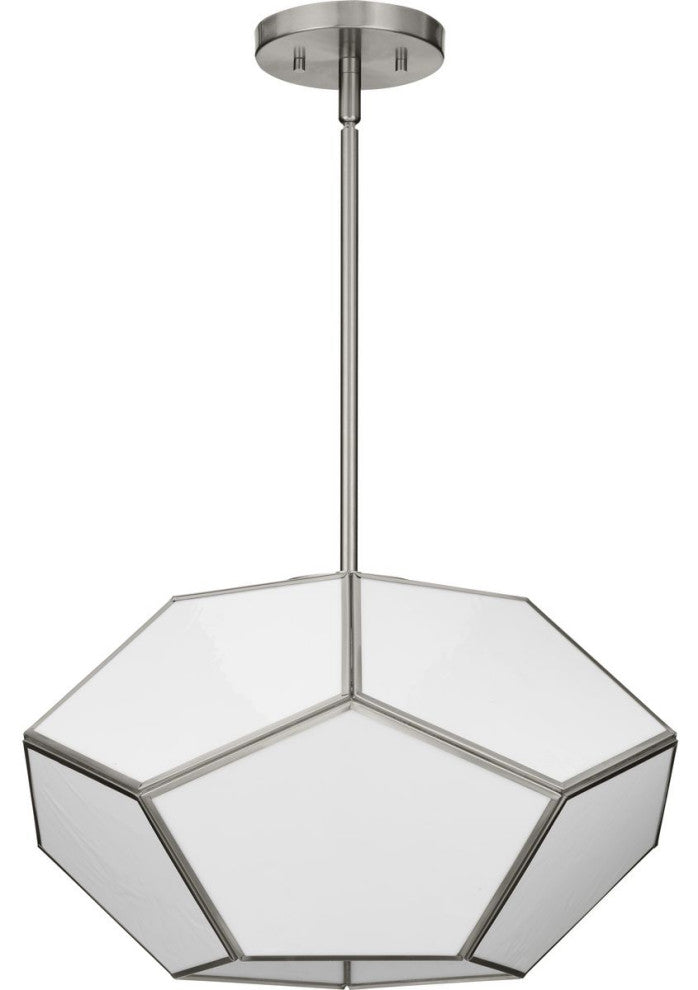 Latham Collection 18" 3-Light Convertible Semi-Flush Mount Light, Brushed Nickel