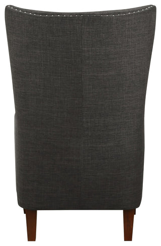 Kori Wingback Accent Chair with Nailhead Trim, Gray