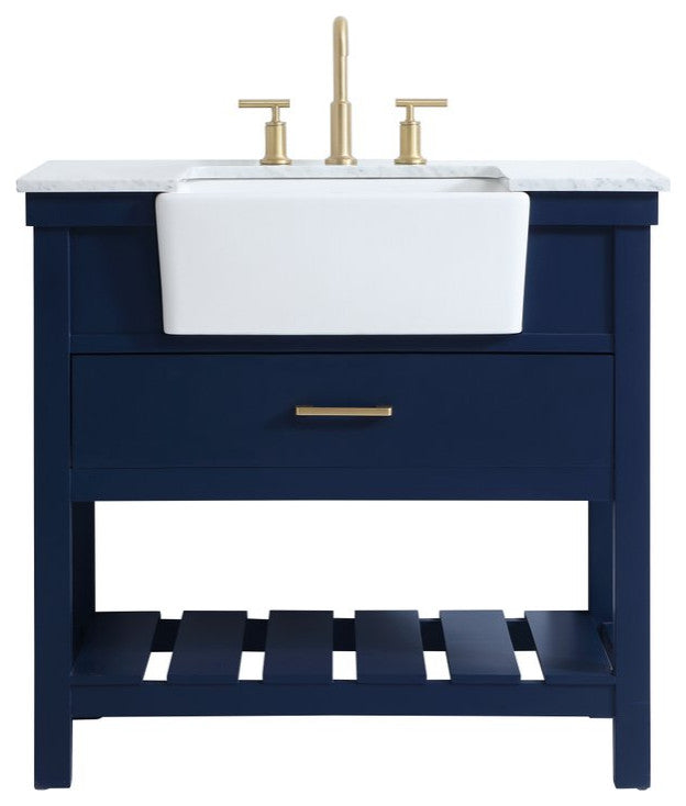 Home Living 22" Farmhouse Blue-Light Bathroom Vanity