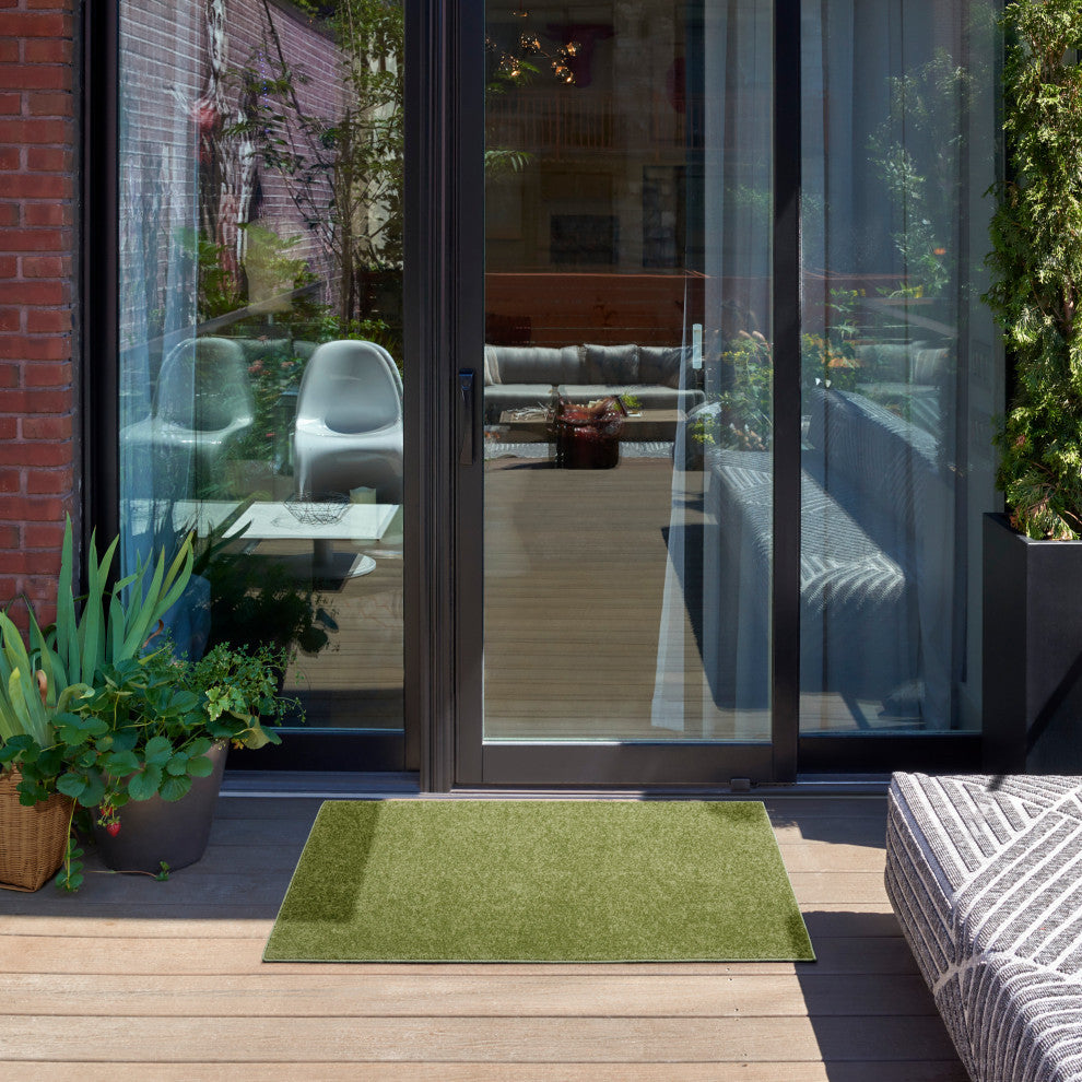 Nourison Essentials 2' x 4' Green Outdoor Area Rug