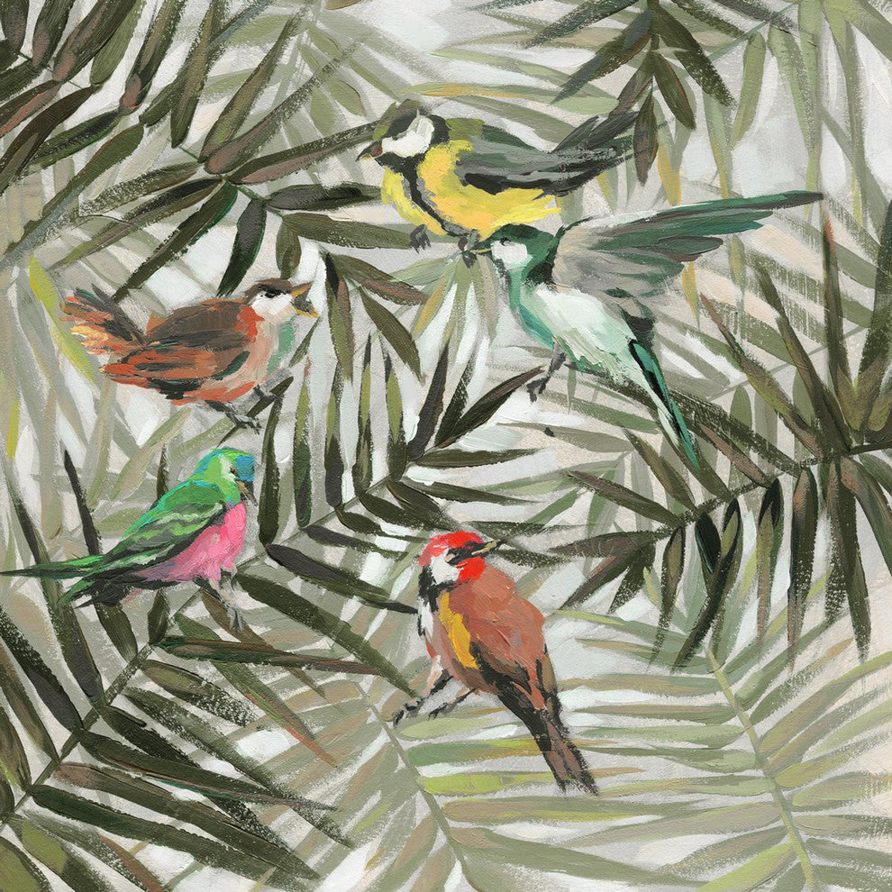 "The Joy in the Jungle II" Painting Print on Wrapped Canvas, 40"x40"