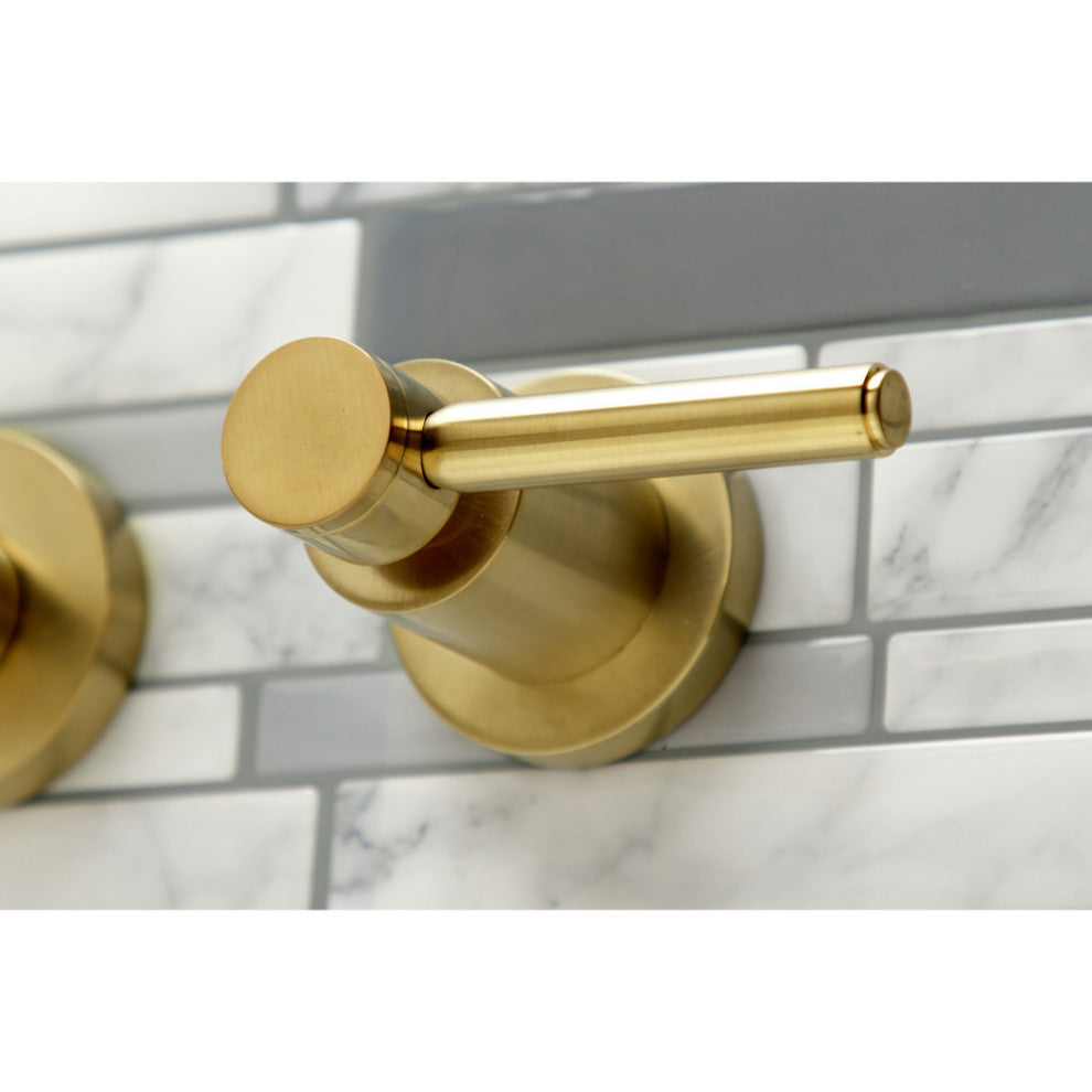 KS8057DL Wall Mount Tub Faucet, Brushed Brass