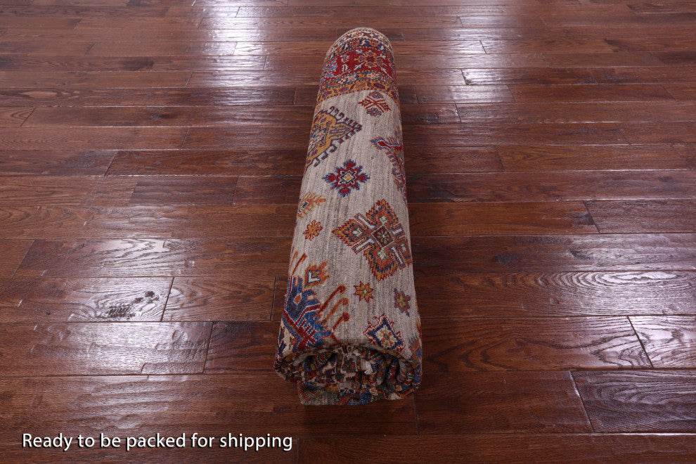 Super Kazak Hand Knotted Wool Rug 8' 0" X 9' 4" Q10346