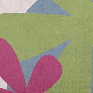 Bold Flowers Polyester Indoor Pillow, Apple Green, 16"x16"