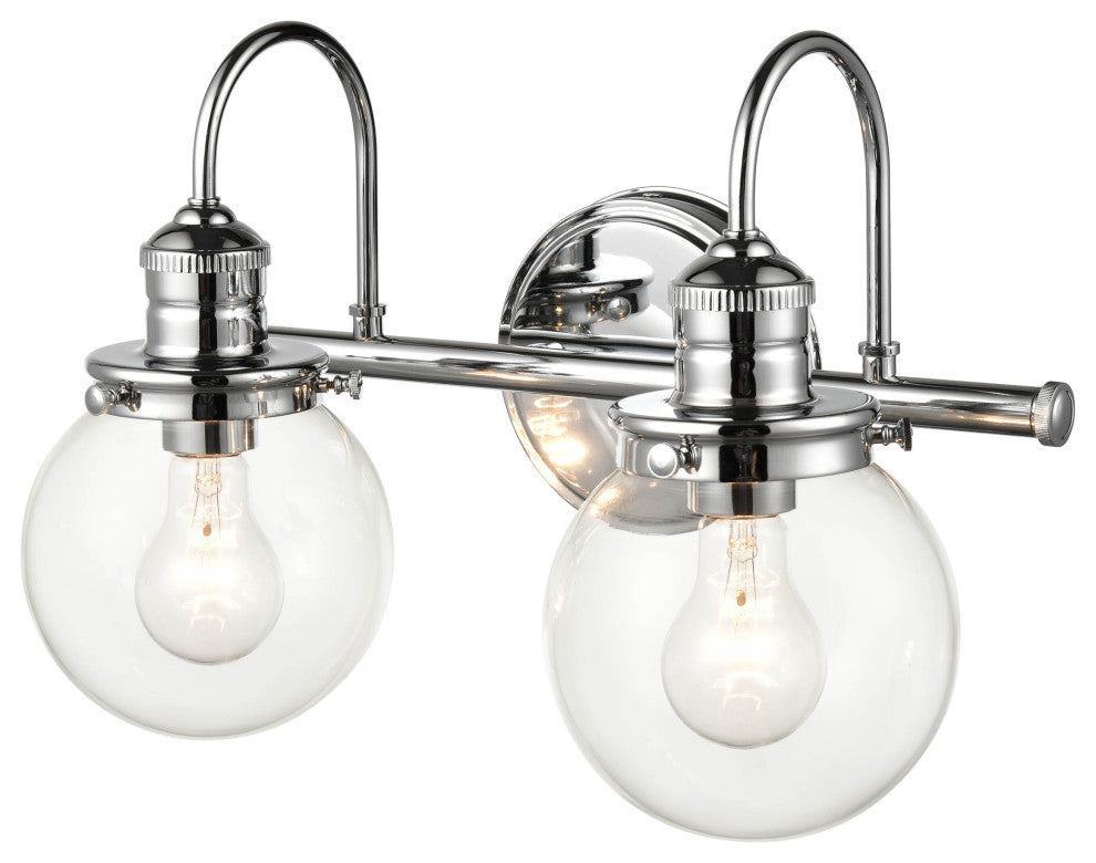 2 Light 15 in. Chrome Vanity Light