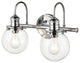 2 Light 15 in. Chrome Vanity Light