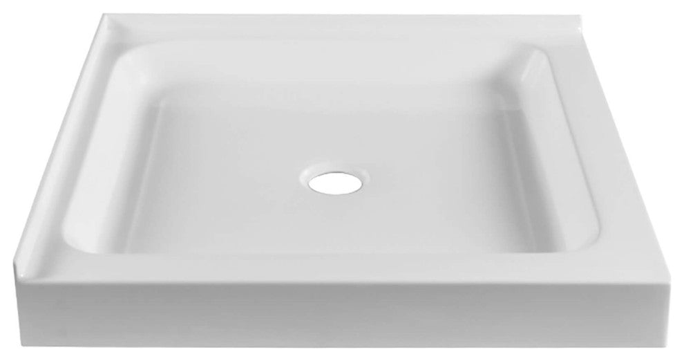 Fine Fixtures Double Threshold Acrylic Shower Base, 32 X 32, Universal