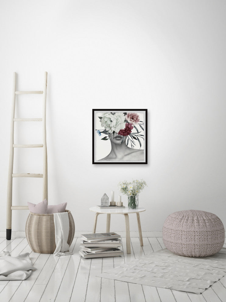 "Beautiful Bloom" Framed Painting Print, 12"x12"