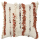 20X20 Natural 100% Wool Striped Zippered Pillow