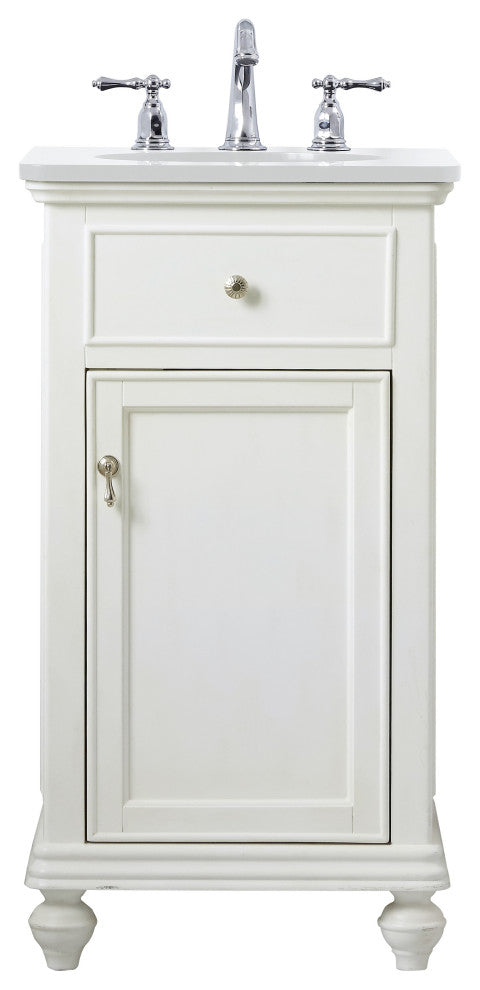 Bathroom Vanity, Antique White, 19"
