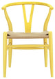 Modern Contemporary Kitchen Wood Dining Armchair Yellow
