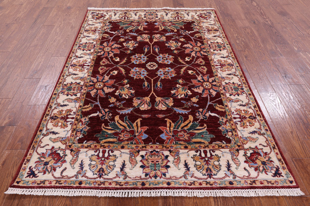 Persian Tabriz Handmade Wool Rug 4' 10" X 6' 8" - Q12761
