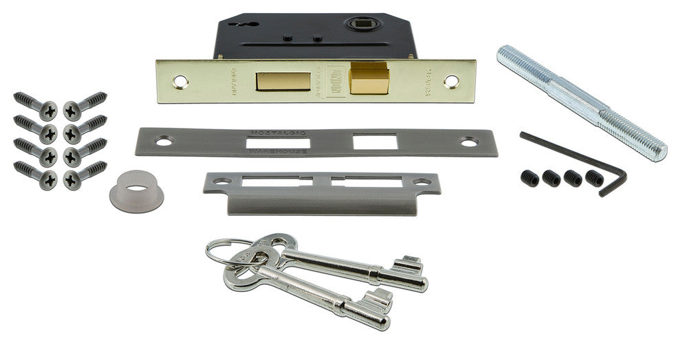 Mission Plate Interior Mortise Craftsman Door Knob, Antique Pewter