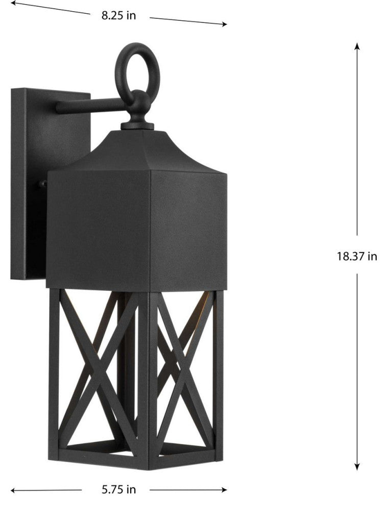 Birkdale Collection 18-3/8, 1-Light Black Dark Sky Outdoor Wall Lantern