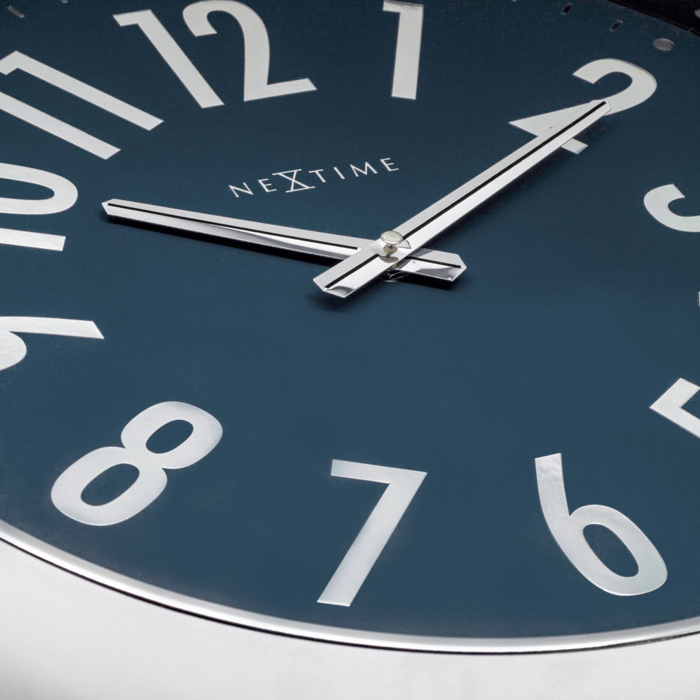 Alchemy 16" Metal Wall Clock, Blue