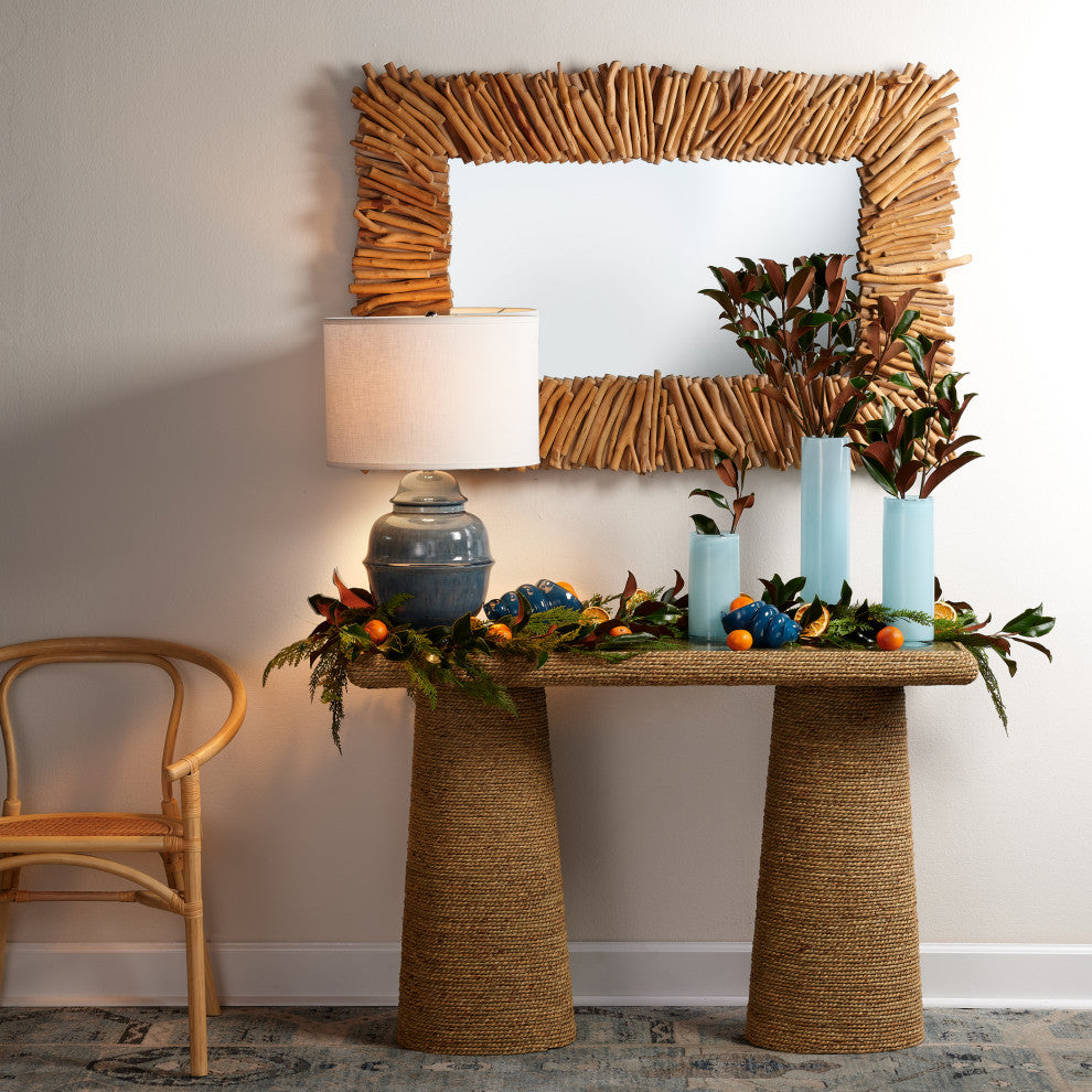 Kaya Ceramic Table Lamp, Blue