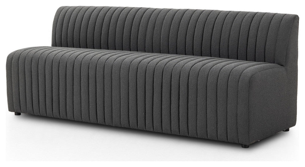 Augustine 82" Dining Bench Fiqa Boucle Charcoal