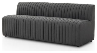 Augustine 82" Dining Bench Fiqa Boucle Charcoal
