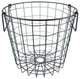 Metal Basket Black Round Small 12"x12"x10"
