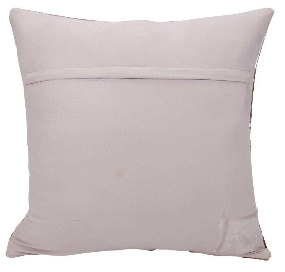 Mina Victory S6078 Throw Pillow, Grey/Silver, 20" x 20"