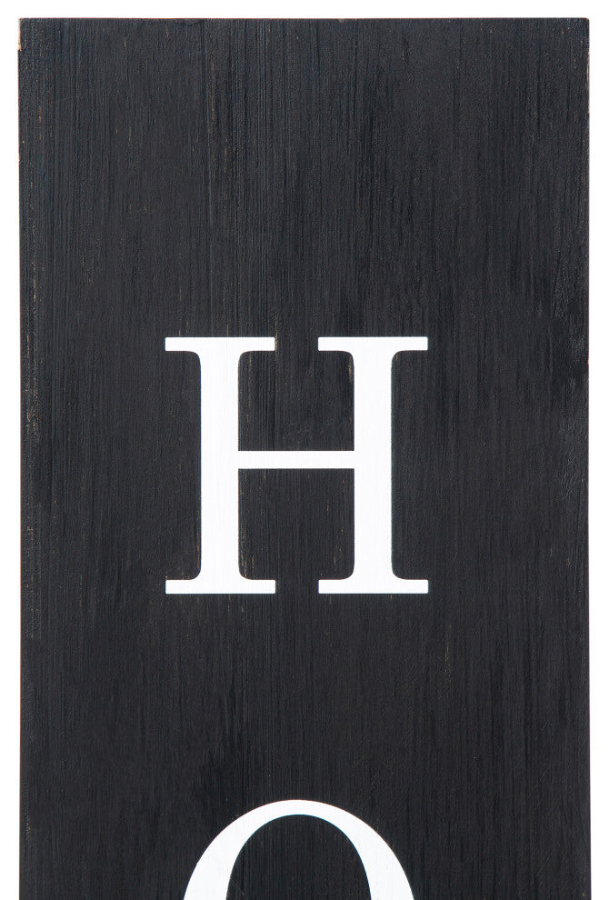 30"H Double Sided Solid Wood Black Boxed "Welcome Home" Porch Sign