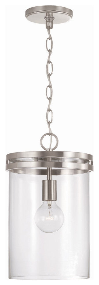 Fuller One Light Pendant, Brushed Nickel