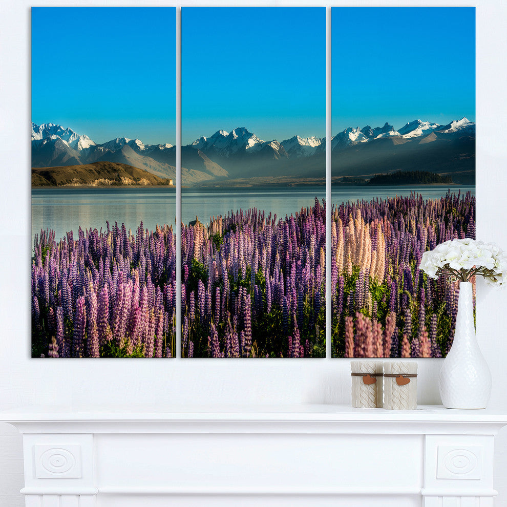 "Incredible Mountains Waters and Flowers" Metal Wall Art, 3 Panels, 36"x28"