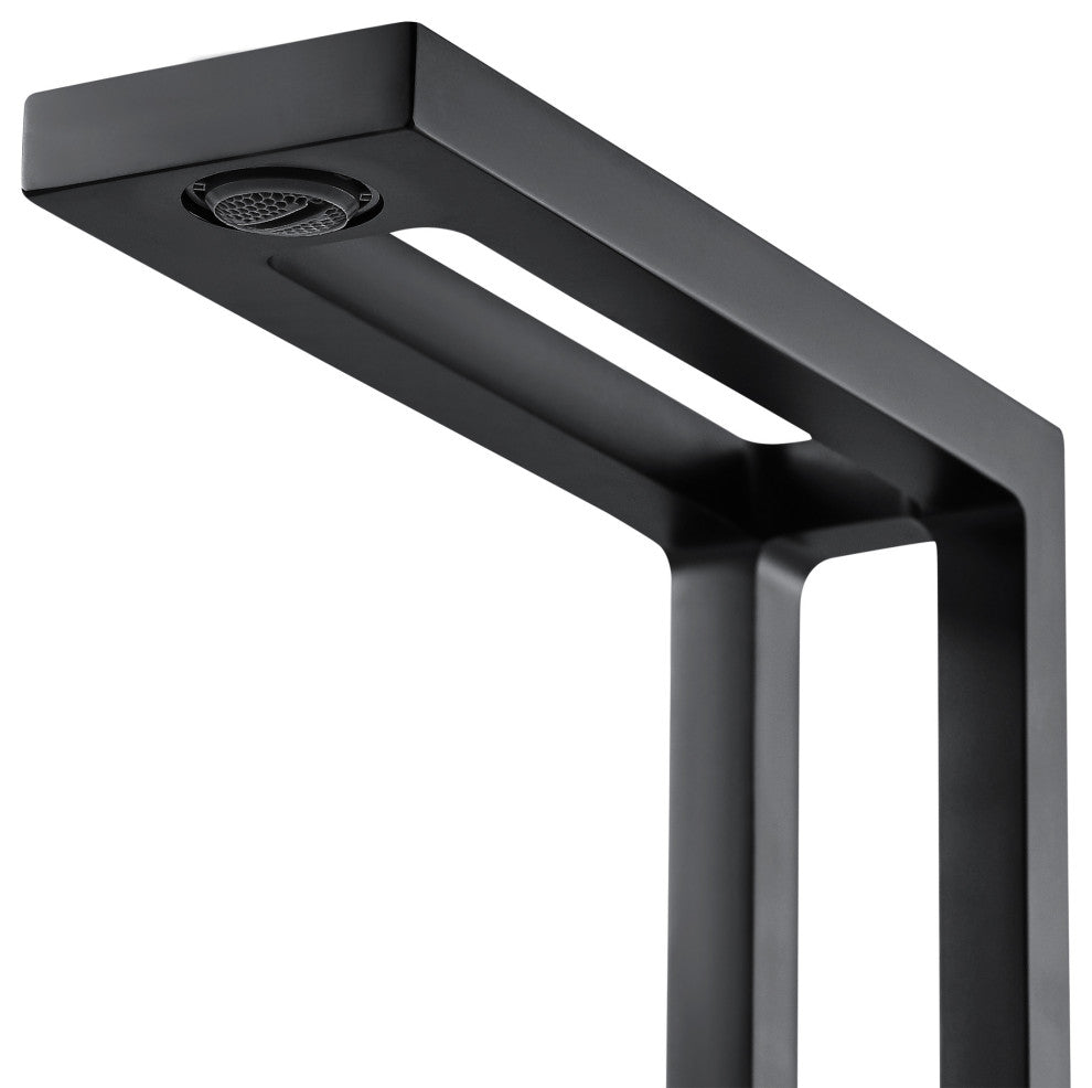 Pierre Widespread, Double Handle, Bathroom Faucet, Matte Black